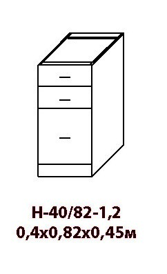 Кухонная система «К-1» Н-40/82-1.2 от магазина СКАЙ