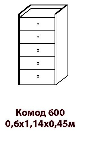 Наборная система «AVANTI / АВАНТИ» Комод 600 от магазина СКАЙ